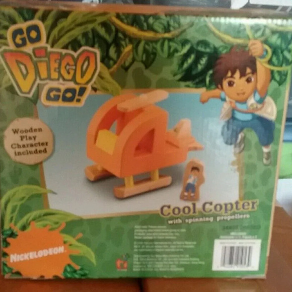 NEW Nick Jr Go Diego Go High Flying Wooden Copter Playset *Retired - Picture 3 of 3